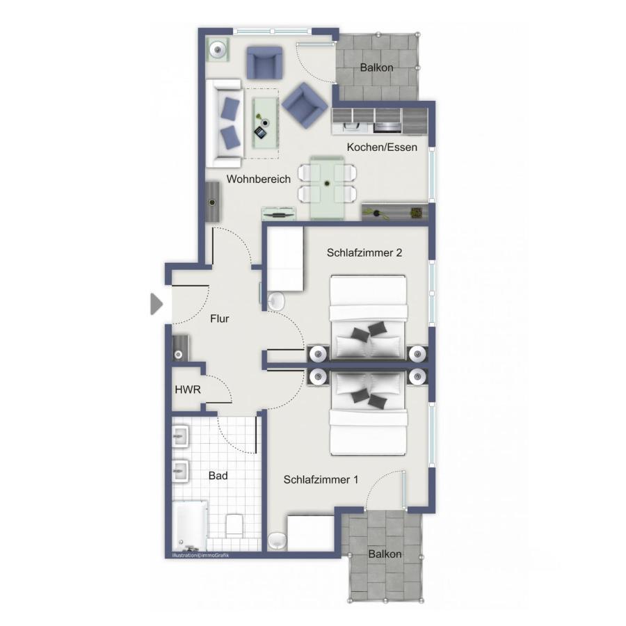 Villa Hanse Wohnung 305 Кюлунгсборн Екстер'єр фото